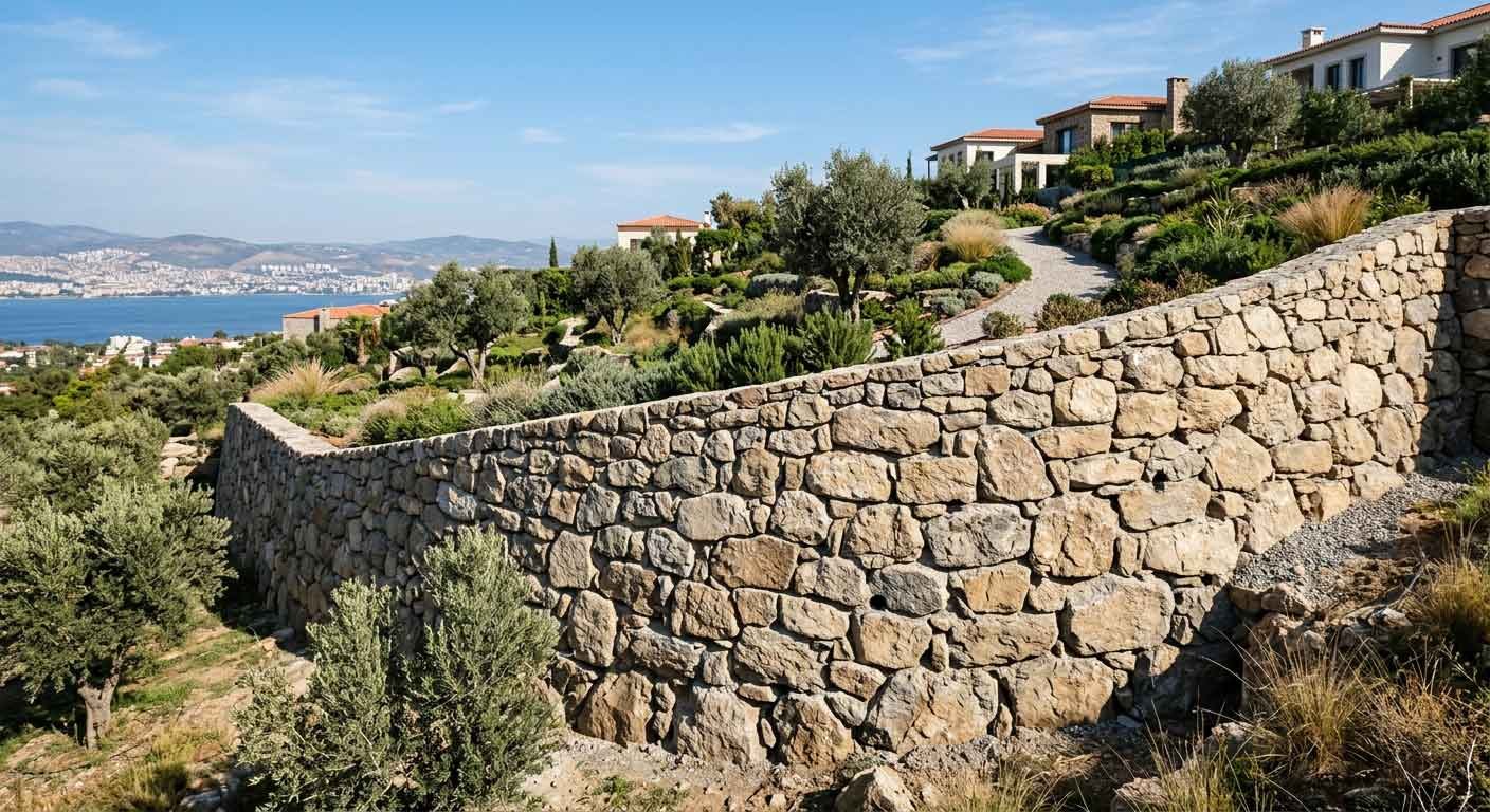 İzmir taş duvar ustası - Taş ev uygulaması